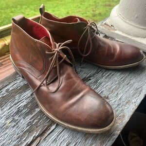 Steve Madden Bronxxx Chukka Boots Mens Size 11 Leather Upper Brown Dress Casual